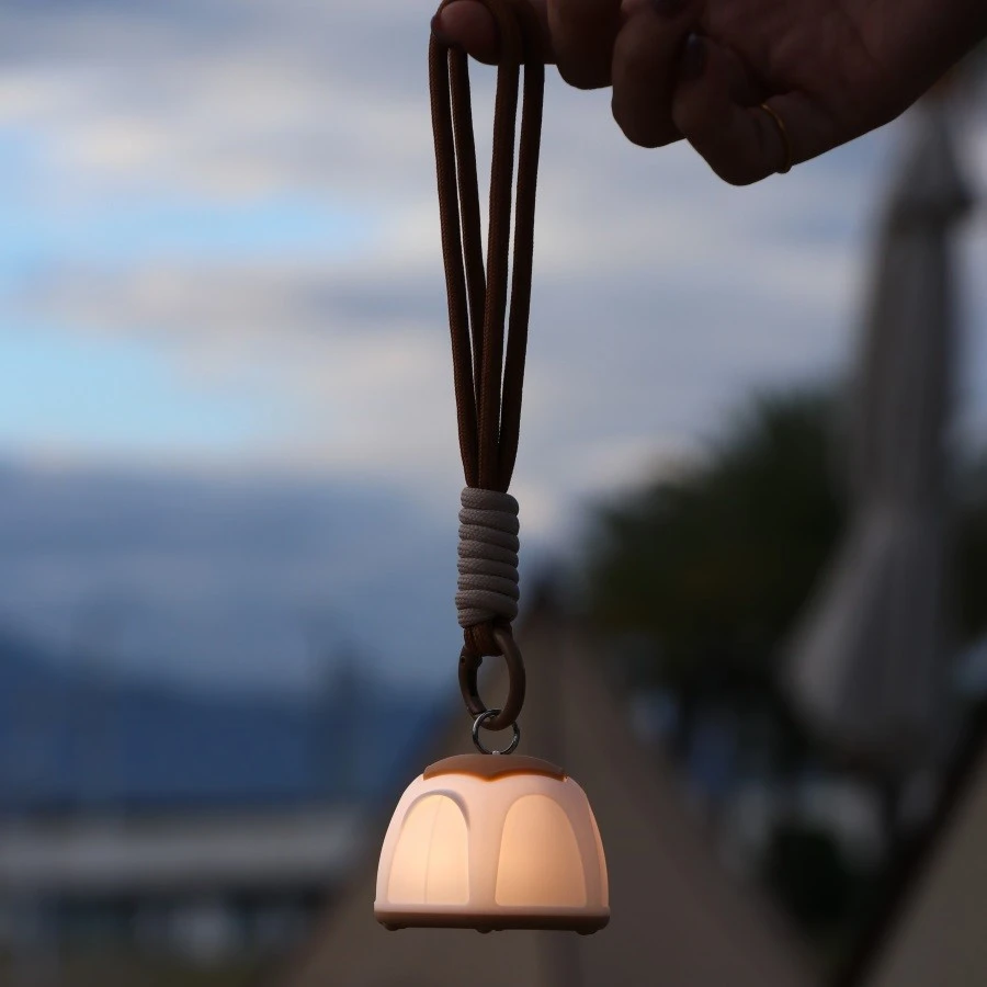 Portable Mini Silicone Tent Night Light with Lanyard